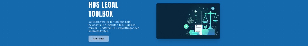 HDS Legal Toolbox – Juridiska verktyg för företag inom hälsodata